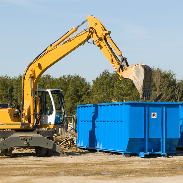 are there any restrictions on where a residential dumpster can be placed in Verde Village